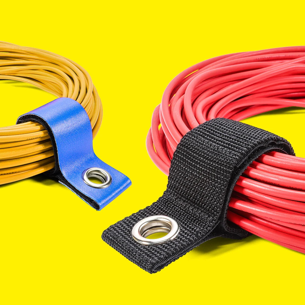 Adjustable Storage Straps Portable Cord Wrap Keeper Extension Cord Keeper Holder Storage Straps With Metal Hole