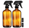 16oz 500ml Empty Amber Glass Spray Bottles with Custom Labels for Essential Oils Cleaning Products