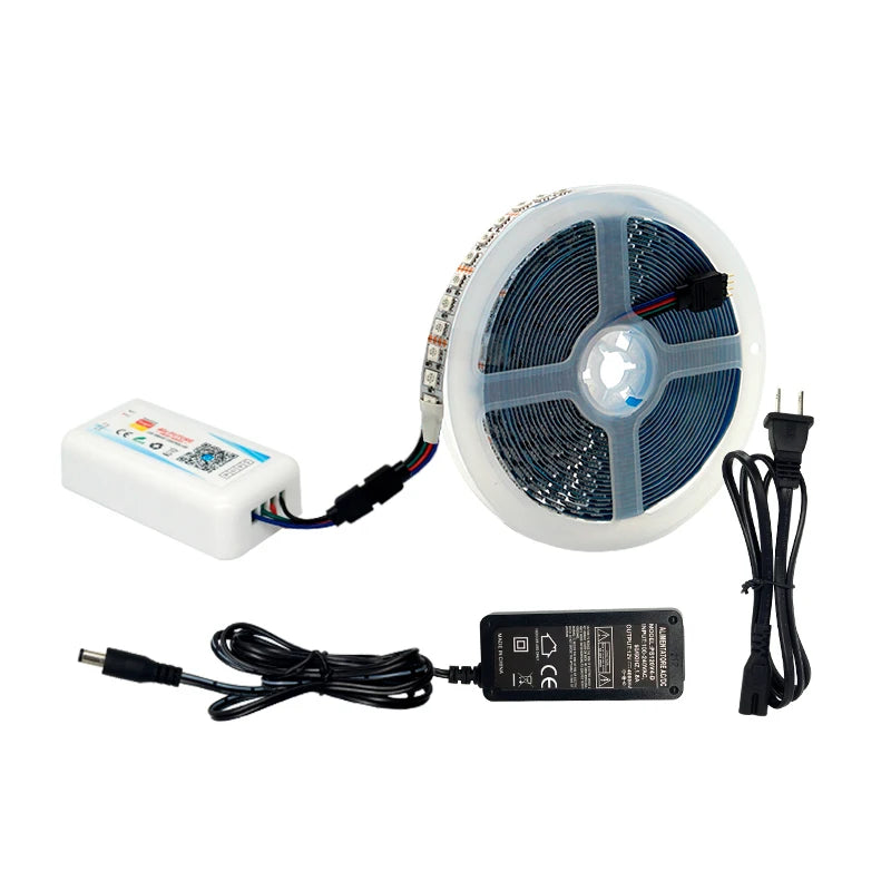 Tuya WiFi SMD5050 Copper RGB LED Light Strings 600 LEDs 5M DC12V IP65 Waterproof Alexa/Google Home/Tuya Voice Control Smart