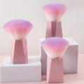 Gradient Pink Brush Head Handle Oversized Powder Brush Dust Cleaning Makeup Tools Soft Hair Nail Art Brush