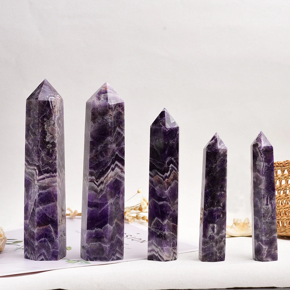 Natural Amethyst Dream Flower Crystal Wand for Chakra Reiki Healing Handcrafted Other Crystal Crafts