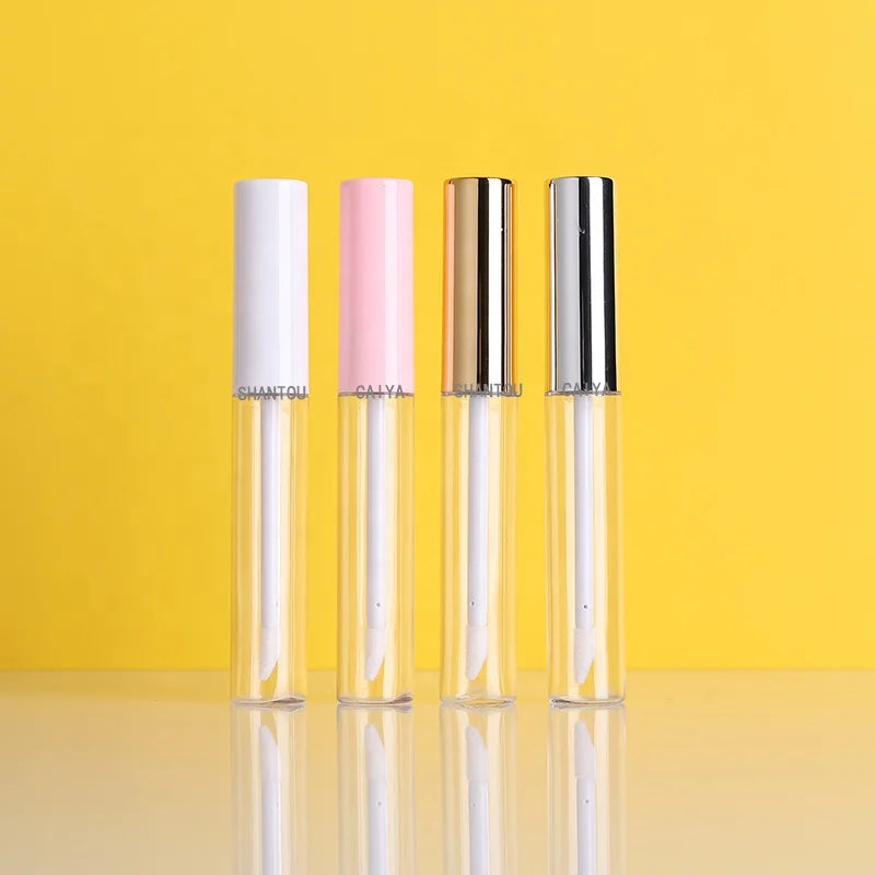 CAIYA 10ml Silver Gold pink Black Empty clear White Lip Gloss Tubes Lip Glaze Tube Mascara Eyeliner Tube Packaging