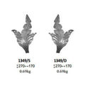 Wrought Iron Components Elements Decorative Ornamenatal Steel Leaves for Stair Porch Railing Parts Handrail Balustrade Gate Fenc