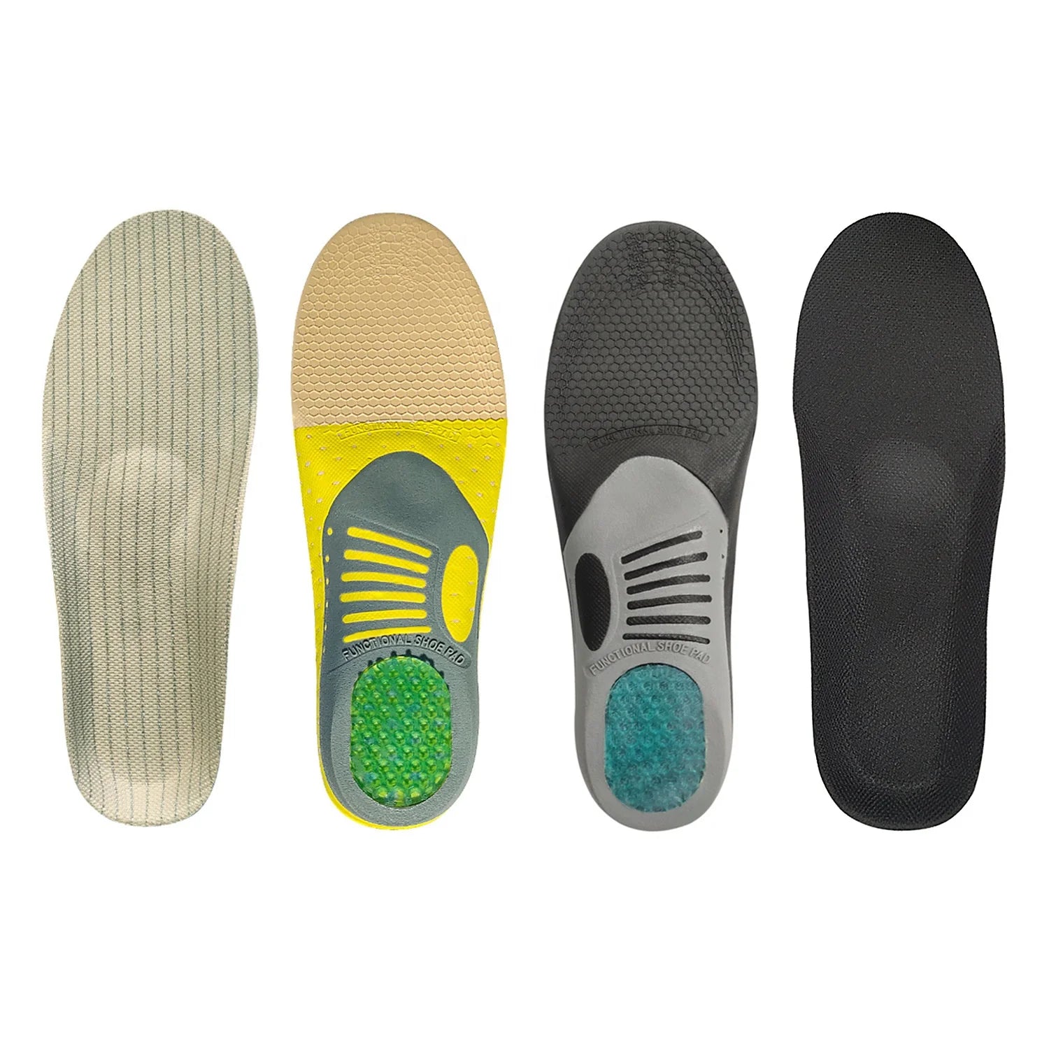 Shock-absorption Breathable Orthotics Sneaker Shoes Pads EVA Insert Droppable Arch Support Insole