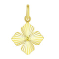 18K Yellow Gold Plated Four-Leaf Clover Pendant 925 Sterling Silver Yellow CZ Diamond Lucky Charm for Good Fortune and Happiness
