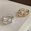 Non Tarnish Fish Ring 925 Sterling Silver Double Fine Open Rings