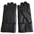 Sample Support Manufacturer Cheap Genuine Leather Sheepskin Double Faced Men Women Winter Black Gloves