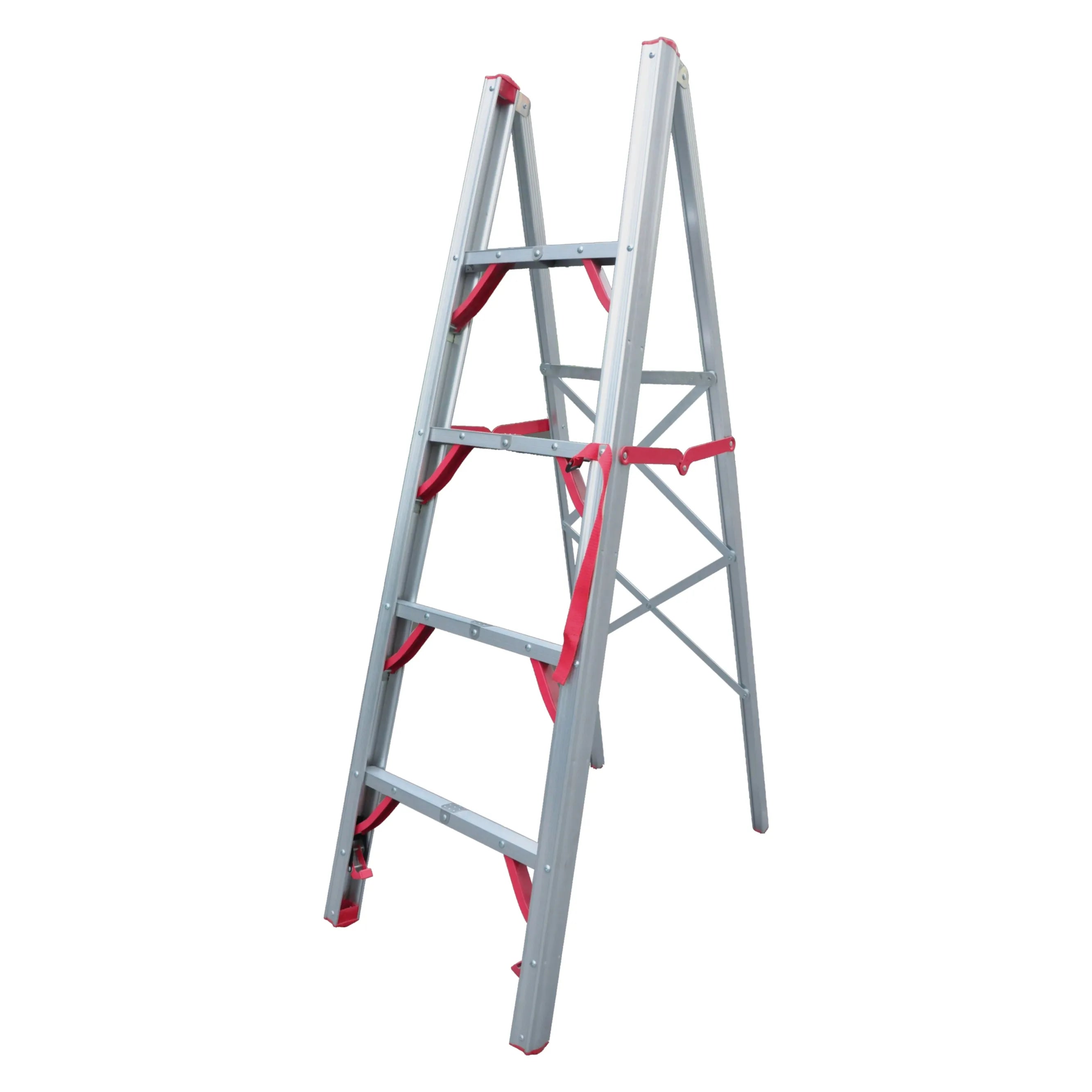 Easy Foldable Lightweight Aluminium Multi Purpose Function Folding Domestic Use Portable Step Ladder Stick Ladder Folding Ladder