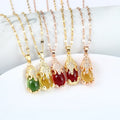 Hot-Sale 18K Gold Plated Titanium Steel Necklaces Crystal Animal Brave Troops Pendant Necklace for Women