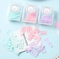 Fresh Macaron Color Creative Boat-shaped Boxed Paper Clip Metal Binding Student Supplies Paper Bookmark Folder
