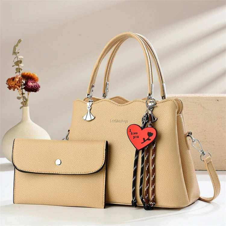 2026 Fashion Girl Designer Custom Wholesale  Hot Ladies Trendy Pu Leather Tote Hand Bag