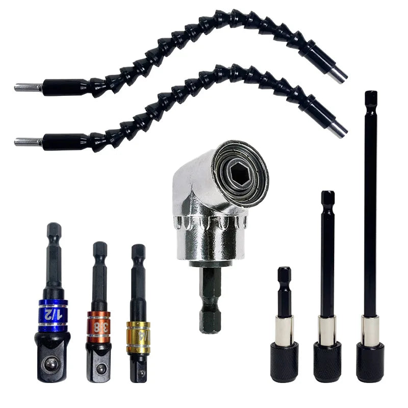 Black Flex Shaft Hose Adaptor Rod Batch Head Angler 1/23/81/4 Rivet Bead Color Connection Adapter Set for Precision Work