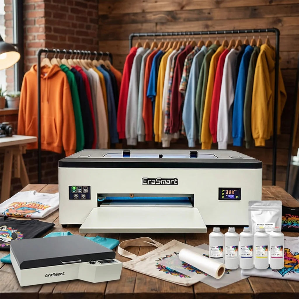 Erasmart A3 Dtf Machine Printer 30Cm Impresora Dtf  1390&L1800 Canvas Printing Machine  for All Textiles