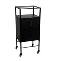 Heavy Duty Trolley Cart with Locked Mobile Hairdressing Trolley Cart Salon Furniture Barber Shop Cabinet