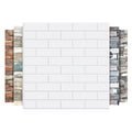 3D Brick Design Geometric Waterproof Foam Wall Stickers with Glue-White Orange Black Blue