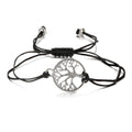Handmade Tibetan Wood Beaded Couple Bracelet Bangle Braided Charm Silver Tree of Life Wedding Gift for Women Men