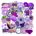 50Pcs Purple Cartoon Cute Girl Sticker Fashion Vsco Skateboard Luggage Fridge Wall Bottle Decor Vsco Decor Stickers