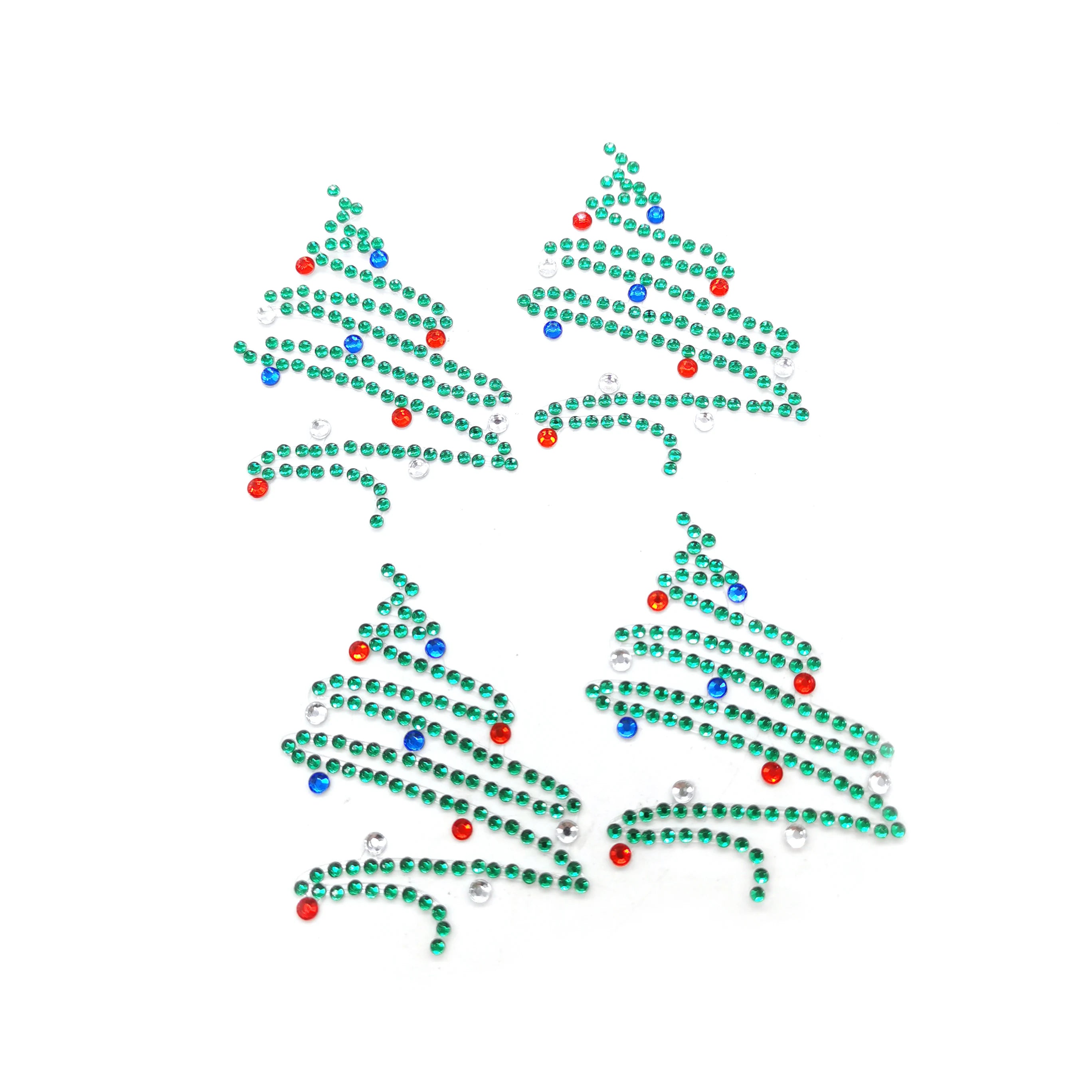 Christmas Tree Rhinestone Sticker Self Adhesive Rhinestone Acrylic Sticker Sheets for DIY Craft