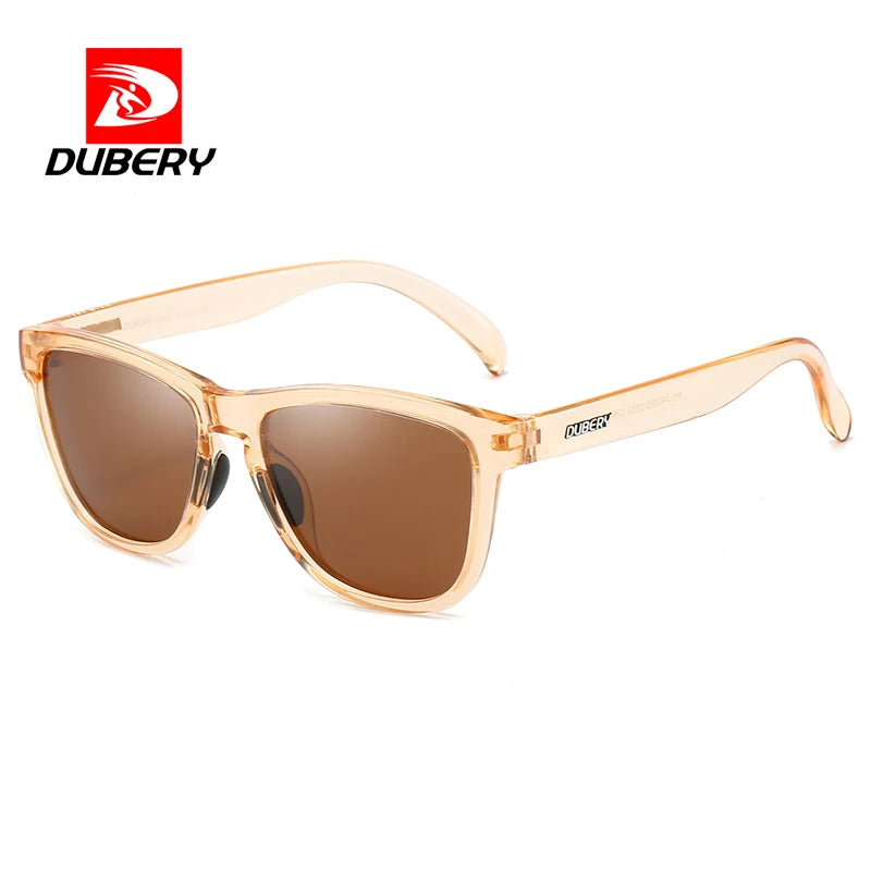 DUBERY 2026 Elegant Brown Polarized Sunglasses for Women High-End Brand High Quality Light Weight Shades Comfortable PC Tac