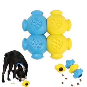 Eco-friendly Rubber Dog Toy Ball Set Educational Leaky Food Balls Throwing & Grinding Teeth Cleaning for All-sized Dogs