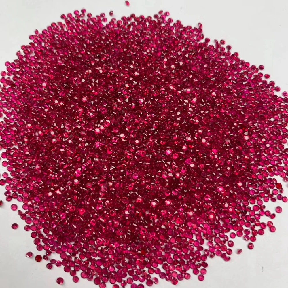 HQ GEMS Small Size Machine Cut a Quality 0.9-3mm 100% Africa Ruby Gemstone Original Ruby Price Per Carat
