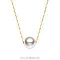 Certified 18K As Right As Rain Pearl Necklace AU750  Gold Yellow Pendant Elegant Gift Popular