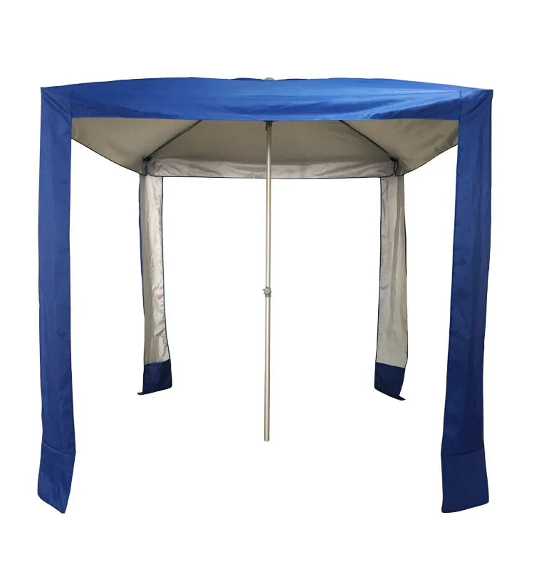 Custom Logo 8 Feet Large Gazebo Tent Square Shape Parasol Waterproof Cabana Beach Umbrellas With Legs Pocket