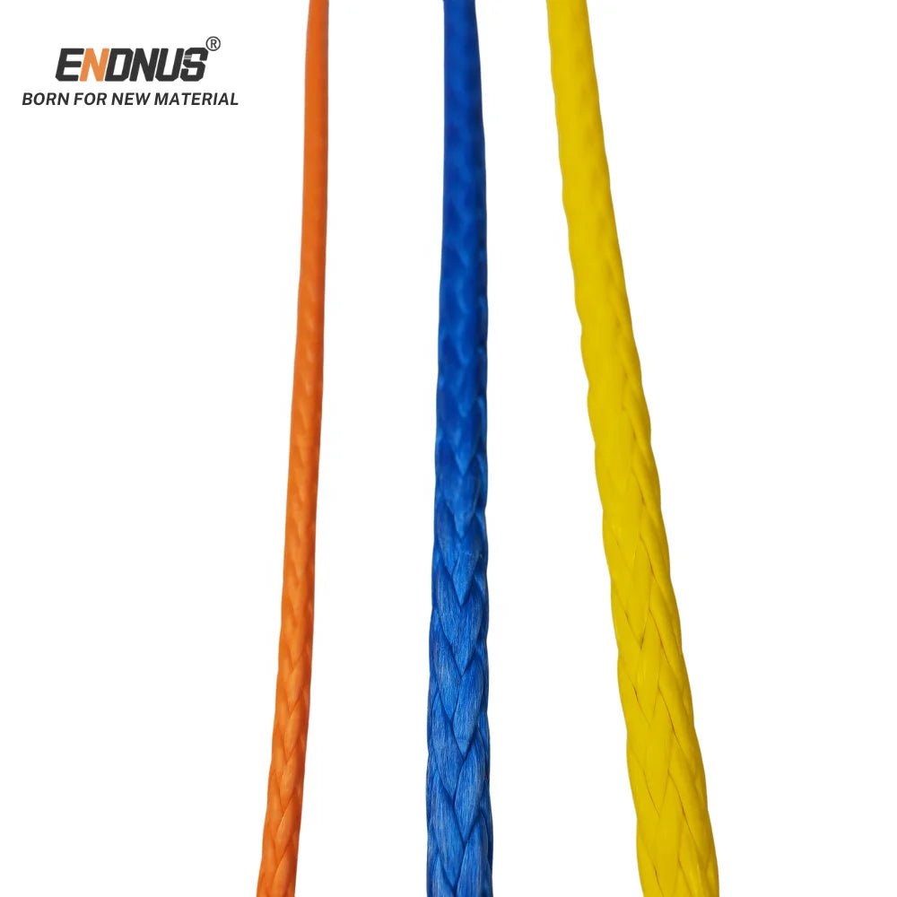 Extremely Low Stretch 12 Strands Braided Polyethylene Fiber UHMWPE Rope 2mm 3mm 4mm
