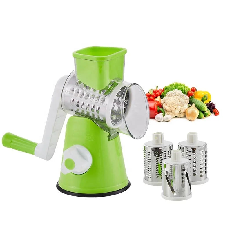 Stainless Steel Hand Rotary Cheese Shredder Roller Vegetable Cutter Cheese Shredder Cheese Grater Machine With Handle