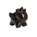 DIY Home use Wholesale Natural Quartz Healing obsidian Unicorn Carving Rose Crystal Unicorn