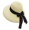 Hot Sale Summer Classical Bowknot Sun Hats Packable Wide Brim Floppy Beach Outdoor Fishing Travel Straw Hat