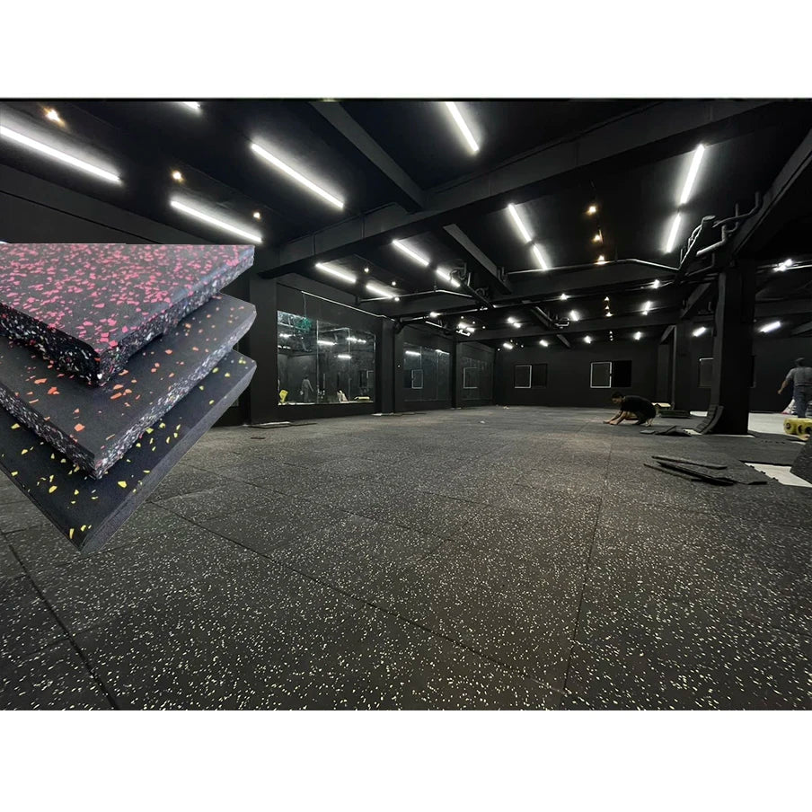 Chinese Factory Supplies Waterproof Anti-Slip Eco-Friendly EPDM Rubber Flooring Mats 15mm/20mm Black for Gym Garden Households