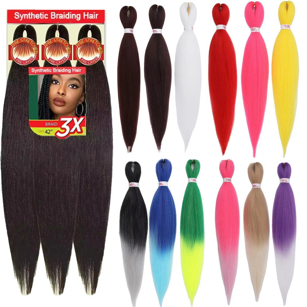 Fujia Wholesale 3 Pack Pre Stretched Braiding Bundles Hair Wholesale Hot Water Braids in Bundles Buy Bulk