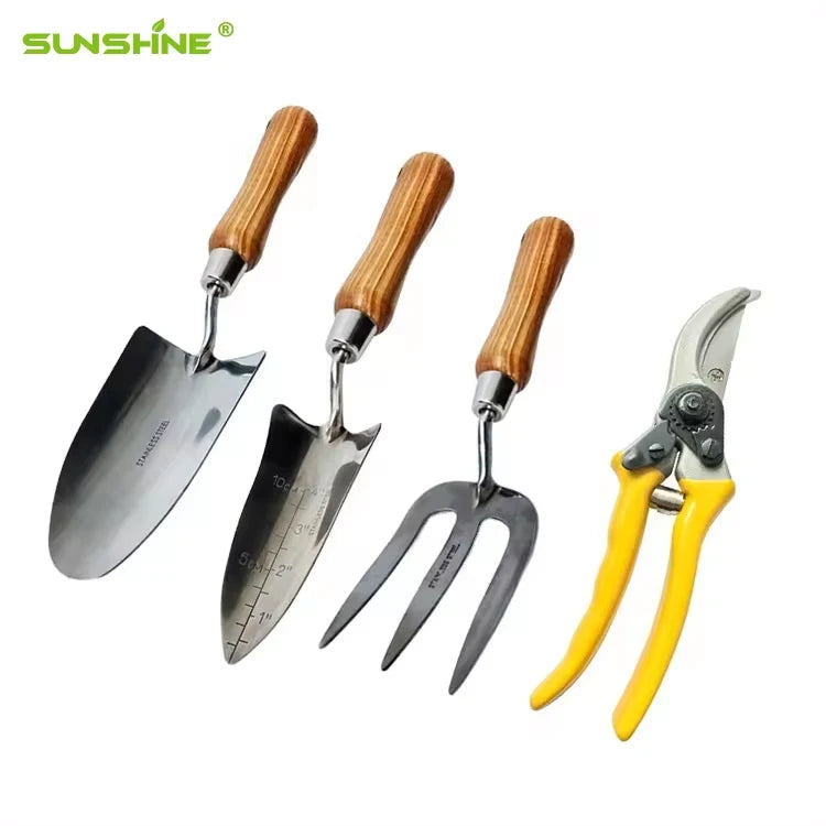 SUNSHINE Champion Garden Tools Set Stainless Steel  4pcs Set Hand Garden Tools
