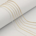 No Tarnish Real 14K Gold Filled Rectangular Chain Cross Cable  Chain Necklace Gold Jewelry Minimalist DIY Jewelry for Women