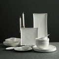Wholesale Restaurant Crystal White Ceramic Tableware Porcelain Serving Dinner Bowl Dishes and Plates Sets Dinnerware