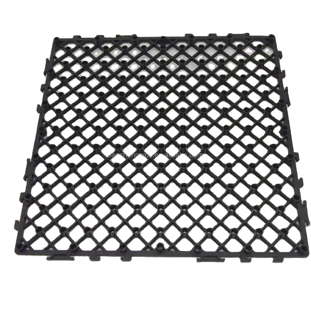 Recycled Plastic Base for Composite Wood/WPC Deck Tiles Interlocking Snap-In Easy Lock for Hotel Floors and Basements