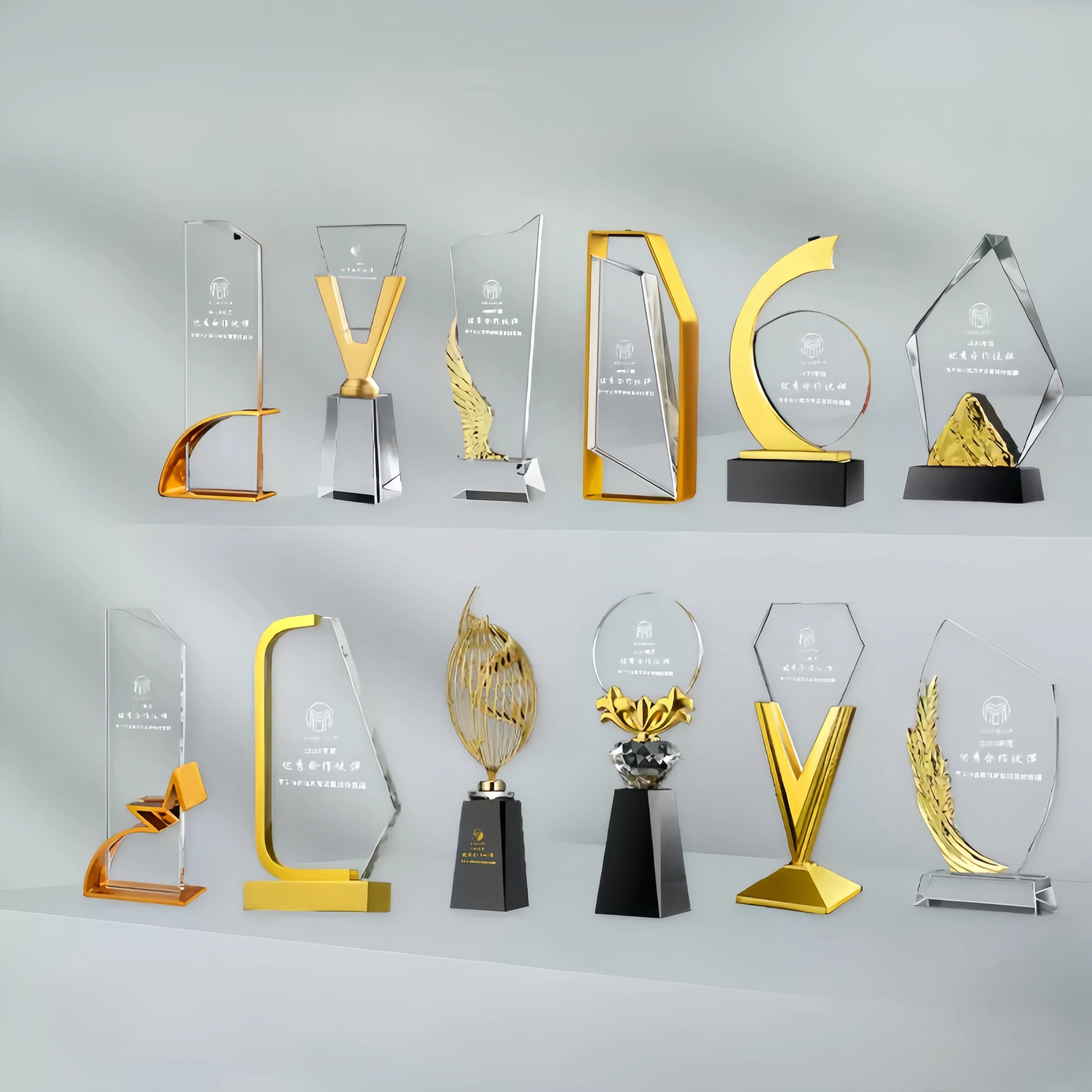 New Metal Crystal Trophy