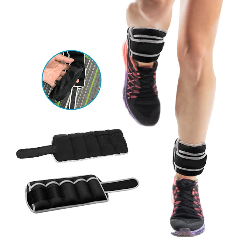 Custom Hand Leather 2kg 3kg 4kg 5kg Wearable Fitness Adjustable Gym Band Set Arm Leg Wrist and Ankle Weights Straps