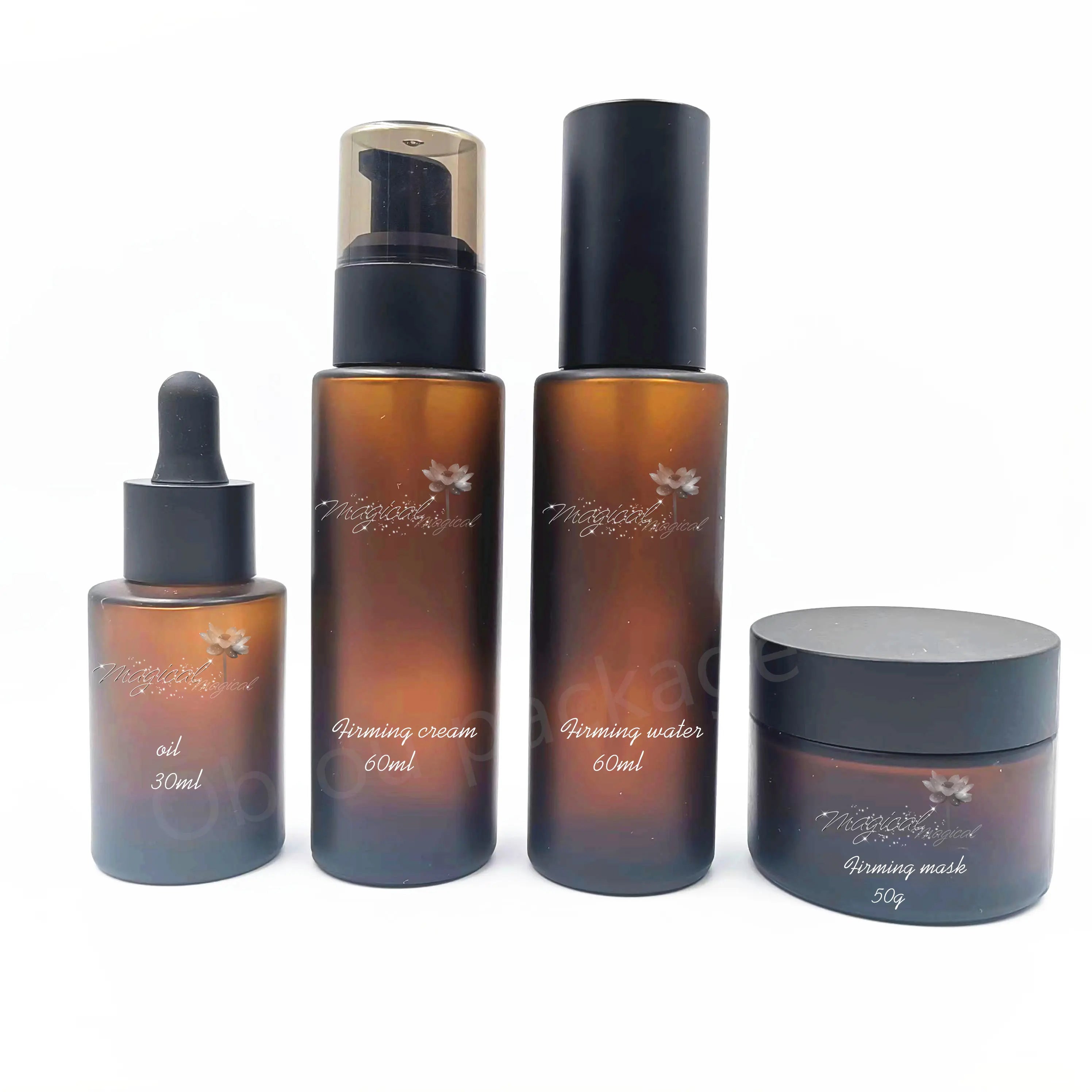 100ml Frosted Glass Bottles Cosmetics Essential Essence Body Perfume Beard Oil Spray Hair Oil Dropper Bottle Packaging