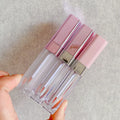 LZ Pack Stock 100pcs Pink Purple 6.5ML Square Eyelash Serum Bottle Custom Private Label Eyeliner Bottle With Brush