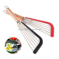 Manjia New Style Kitchen Utensils Stainless Steel Fish Spatula Silicone Edge Fish Spatula With Comfortable Handle Cooking Turner