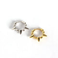2023 Fashion Geometric Sterling Silver Hoops Earrings Rivet Circle Goth Punk Earrings