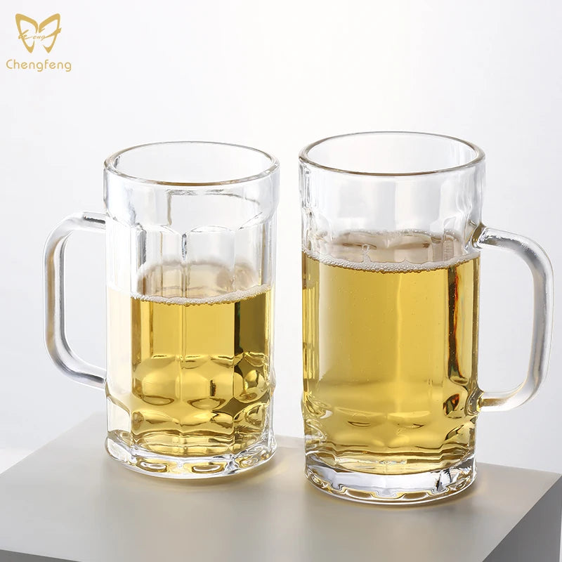 12.8oz 14.5oz Sublimation German Beer Stein Heavy Bottom Beer Mugs with Handle for Enjoying Your Favourite Beers