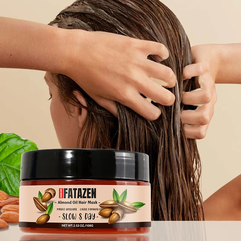 FATAZEN Professional Hair Mask Wholesale Anti-Dandruff Deep Conditioning Ginger & Organic Almond Oil OEM Hair Mask Collagen