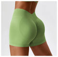 Custom logo Seamless High Waist Yoga Shorts Abdominal Tightening and Hip Lifting Fitness Pant Outwear Running Shorts