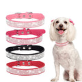 Luxury PU Leather Dog & Cat Collar Leash Set Shiny Rhinestone Diamond Durable Traction Rope Personalized for Small Medium Pets