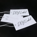Garment Jeans Hangtags Maker Custom Brand Name Logo Clothing Size Hang Tags With White Cotton String