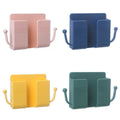 Wall Phone Holder Mount Storage Box Self Adhesive Wall Hook Organizer Wall-Mounted Remote Control Phone Charger Stand
