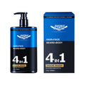 BARBERBATTLE Oem Customize Eco Friendly Men s Organic 4 in 1 Bath and Luxury Body Wash Face Cleanser Hair Beard Washing